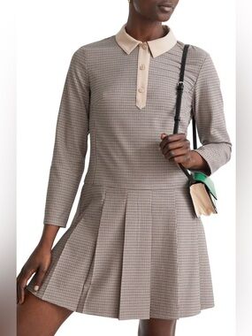 & Other Stories Collared Check Academia Soft Girl Mini Dress Size EU 34/ US 4